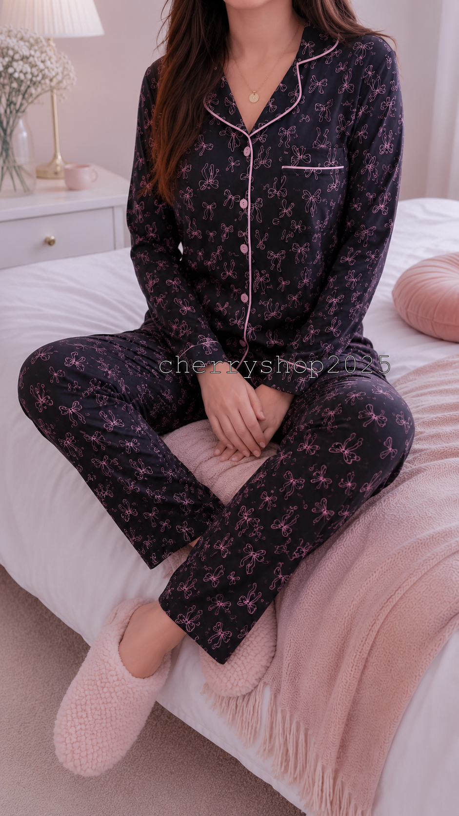 Classic Pink Bows PJ