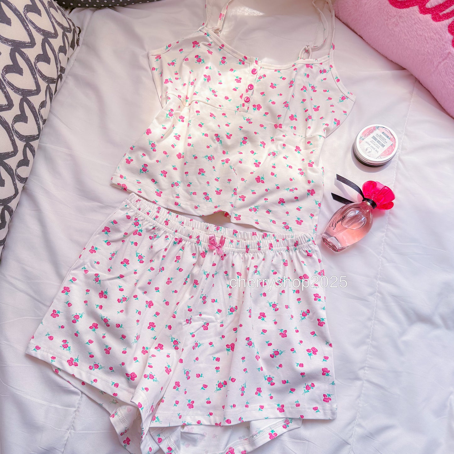 Purple Flowers Short Pj
