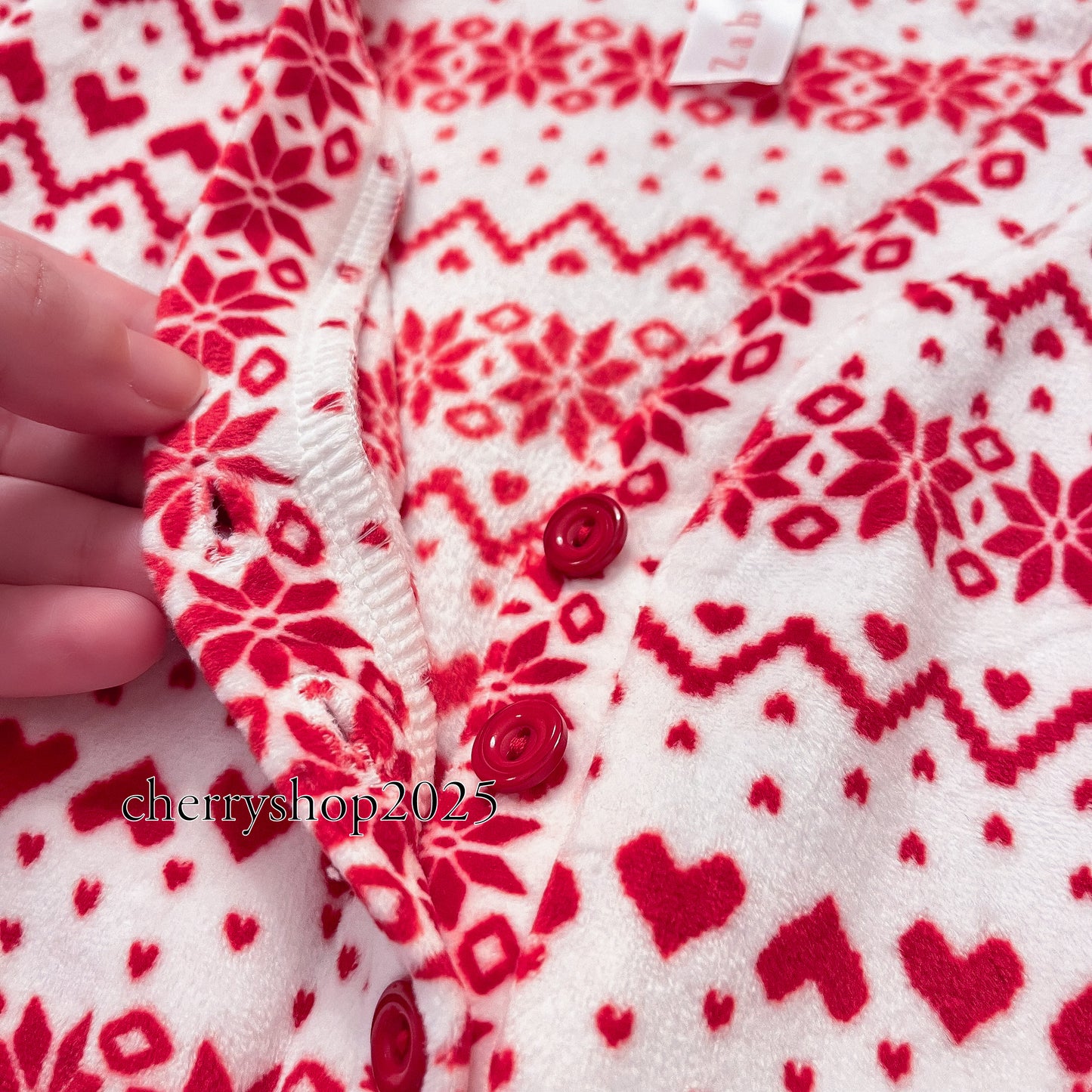 White Christmas Hearts Pajamas