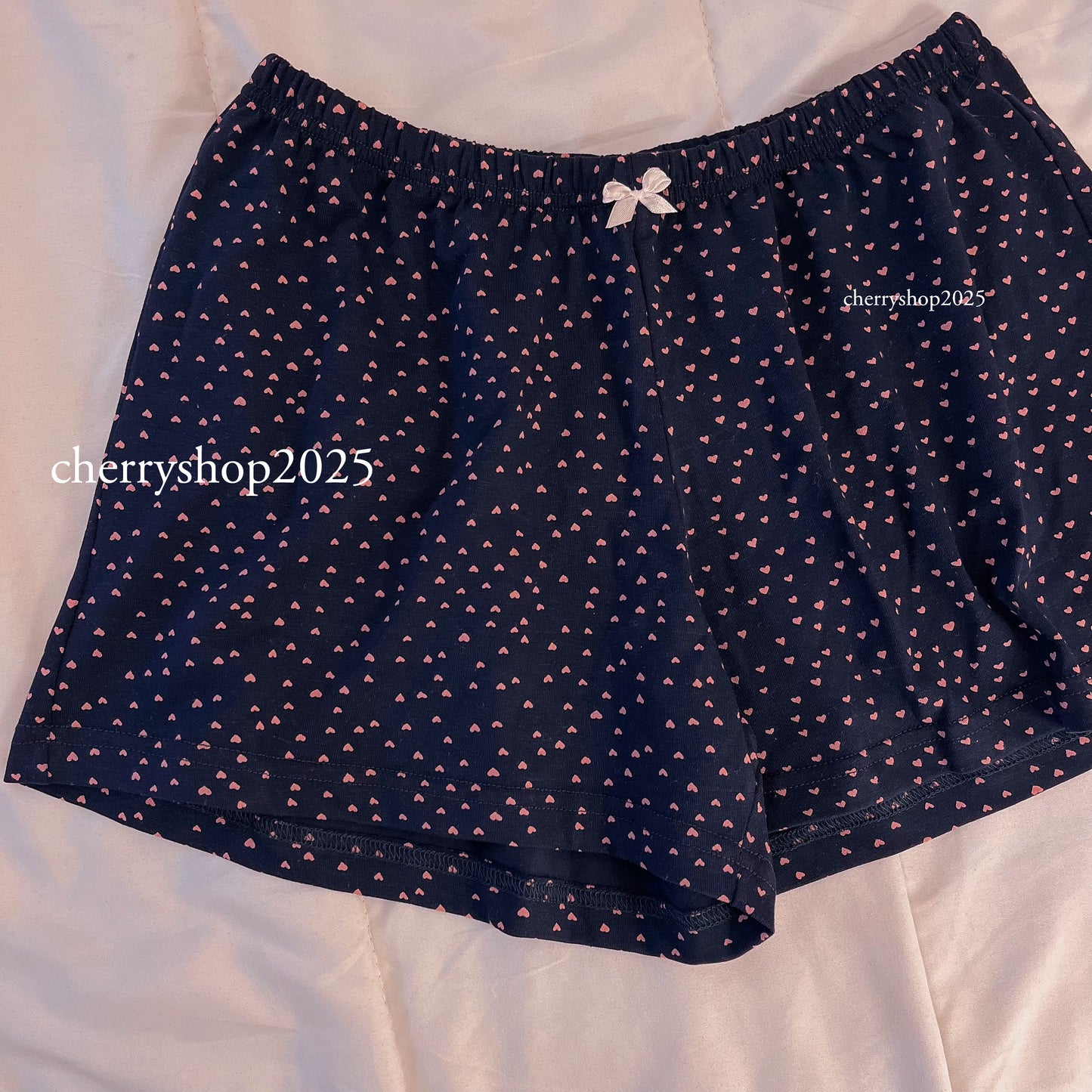كحلي Little Hearts شورت