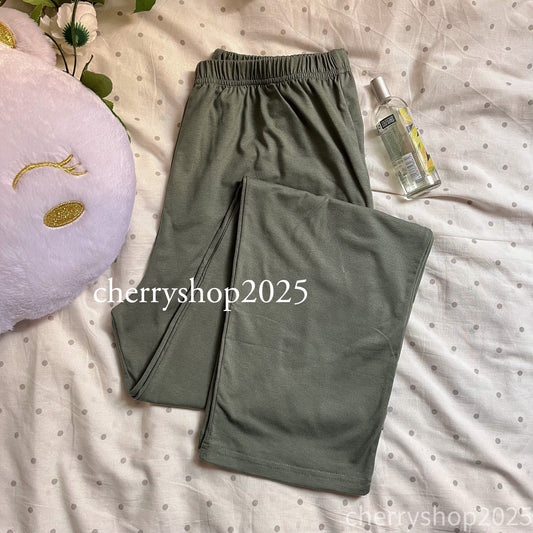 Olive Cotton Pants