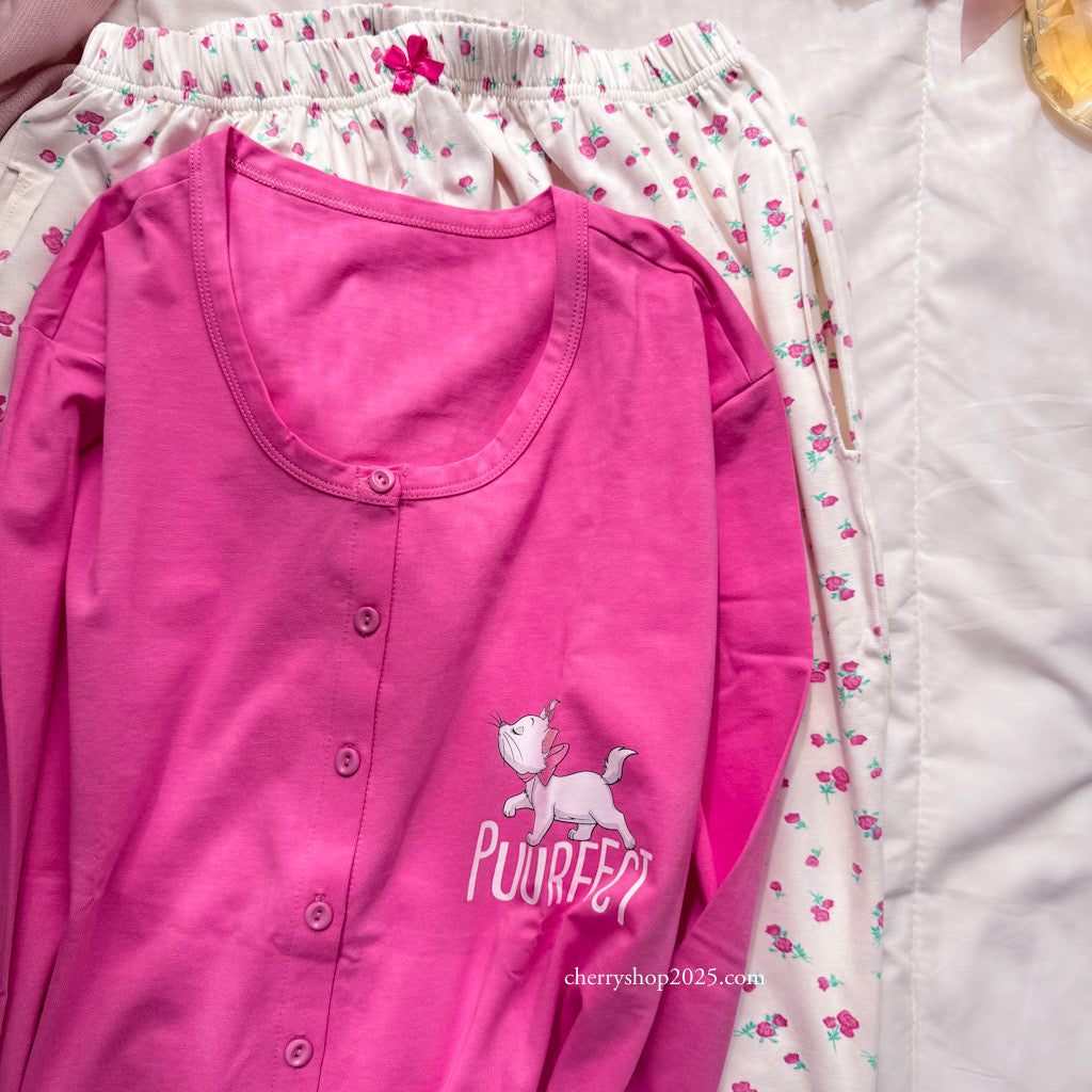 Fuchsia jacket autumn pajamas