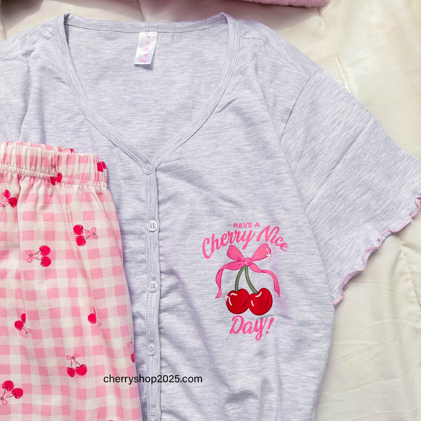 Cherry Nice Day بيجامة برمودا
