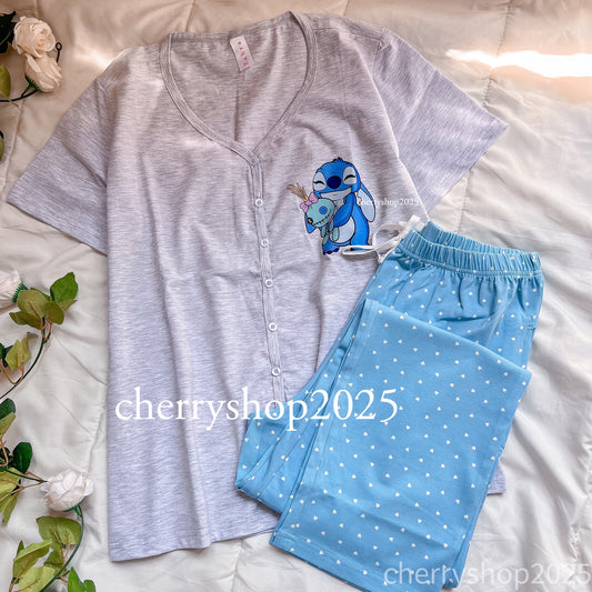بيجامة Stitch نص كم
