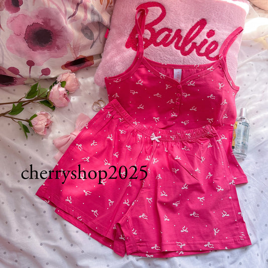 Fushia Bow Short Pj