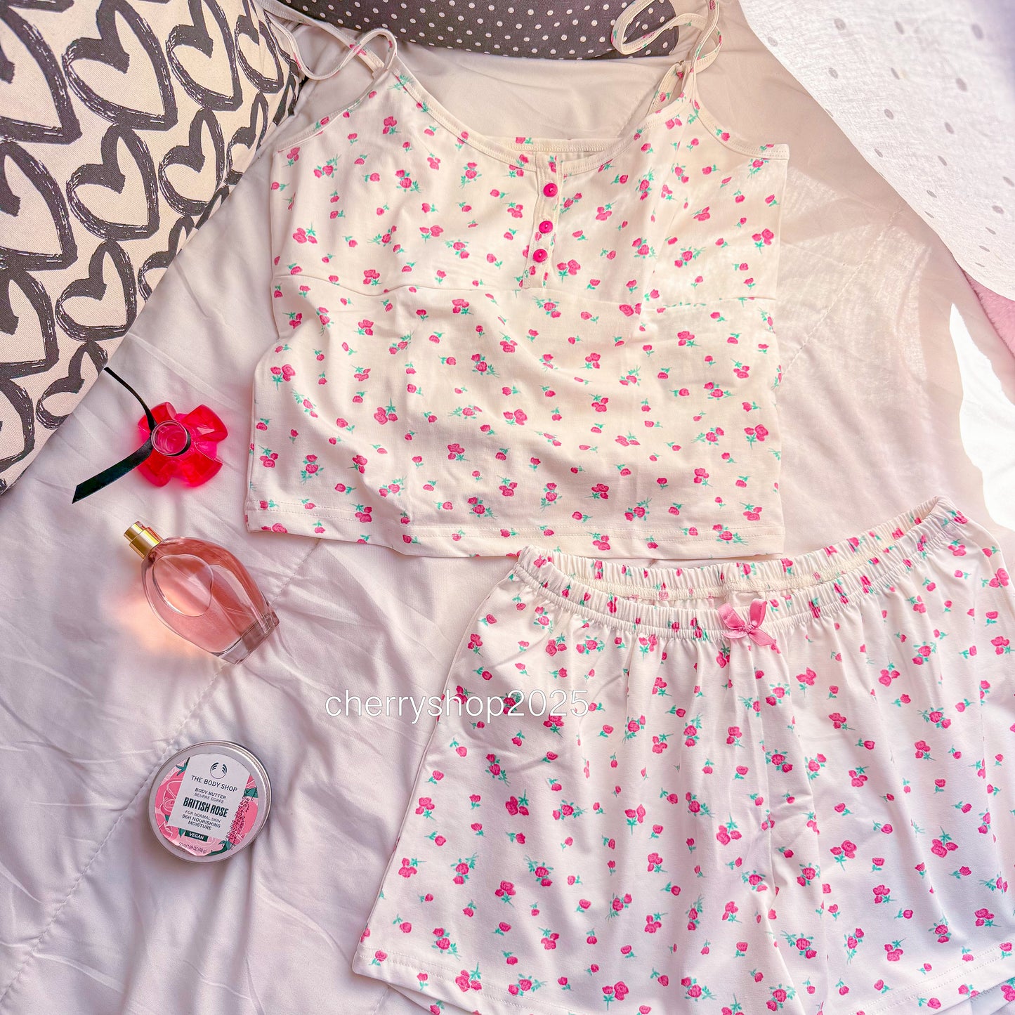 Purple Flowers Short Pj