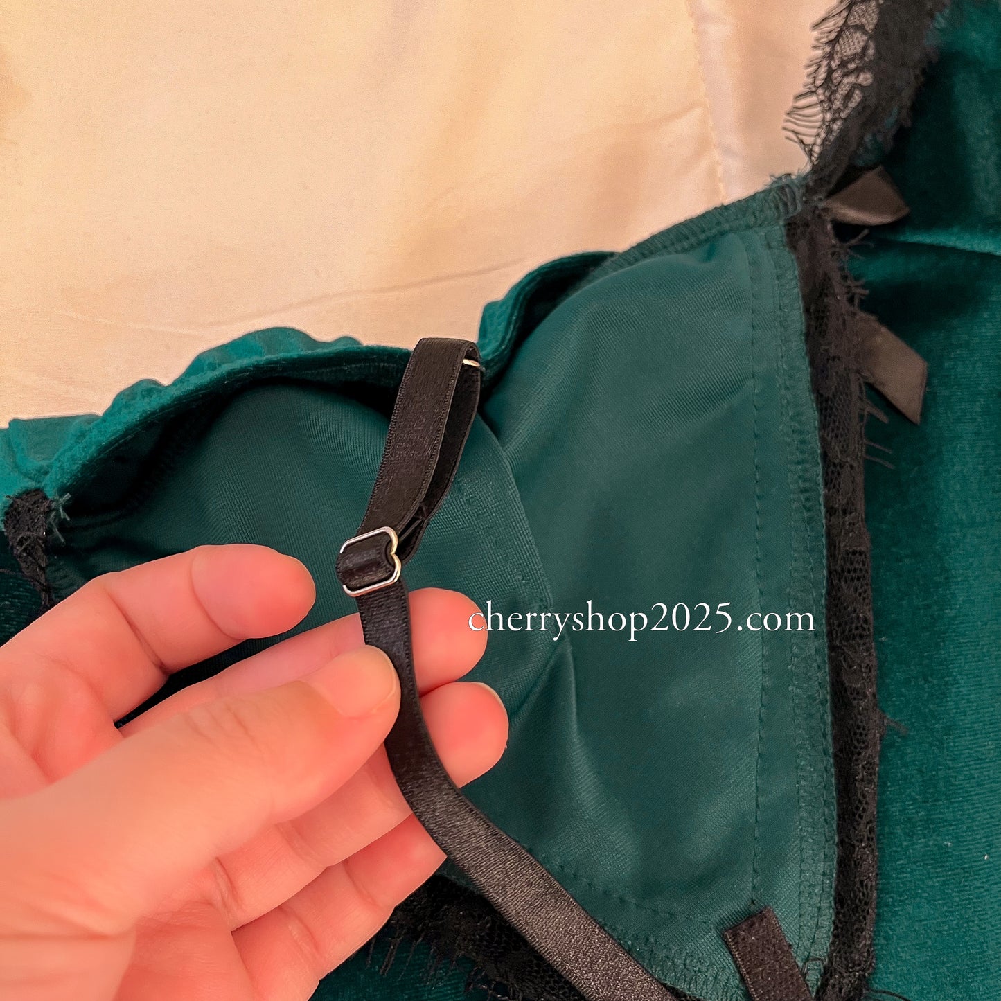 Green Lace Night Slip