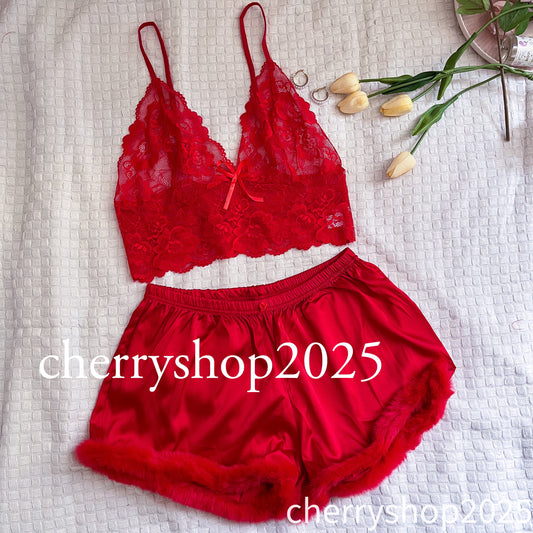 Red Satin Set
