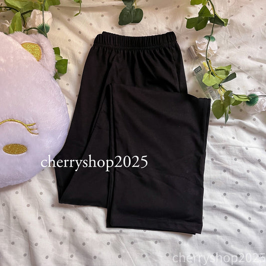 Black Cotton Pants