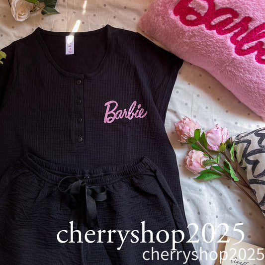 Barbie Short Pj Black