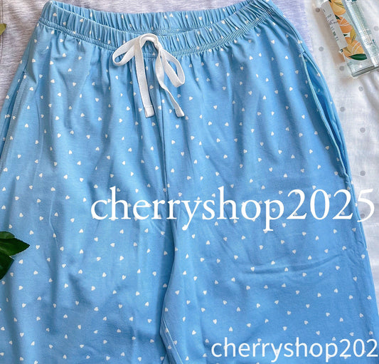 Out Let بنطلون قطن قلوب لبني Defected