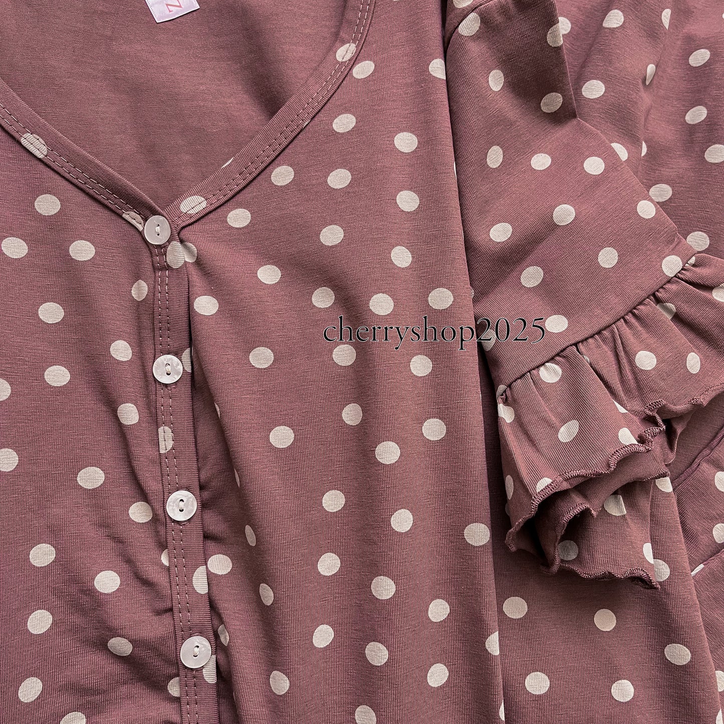 Ruffle Chocolate Dots Pj