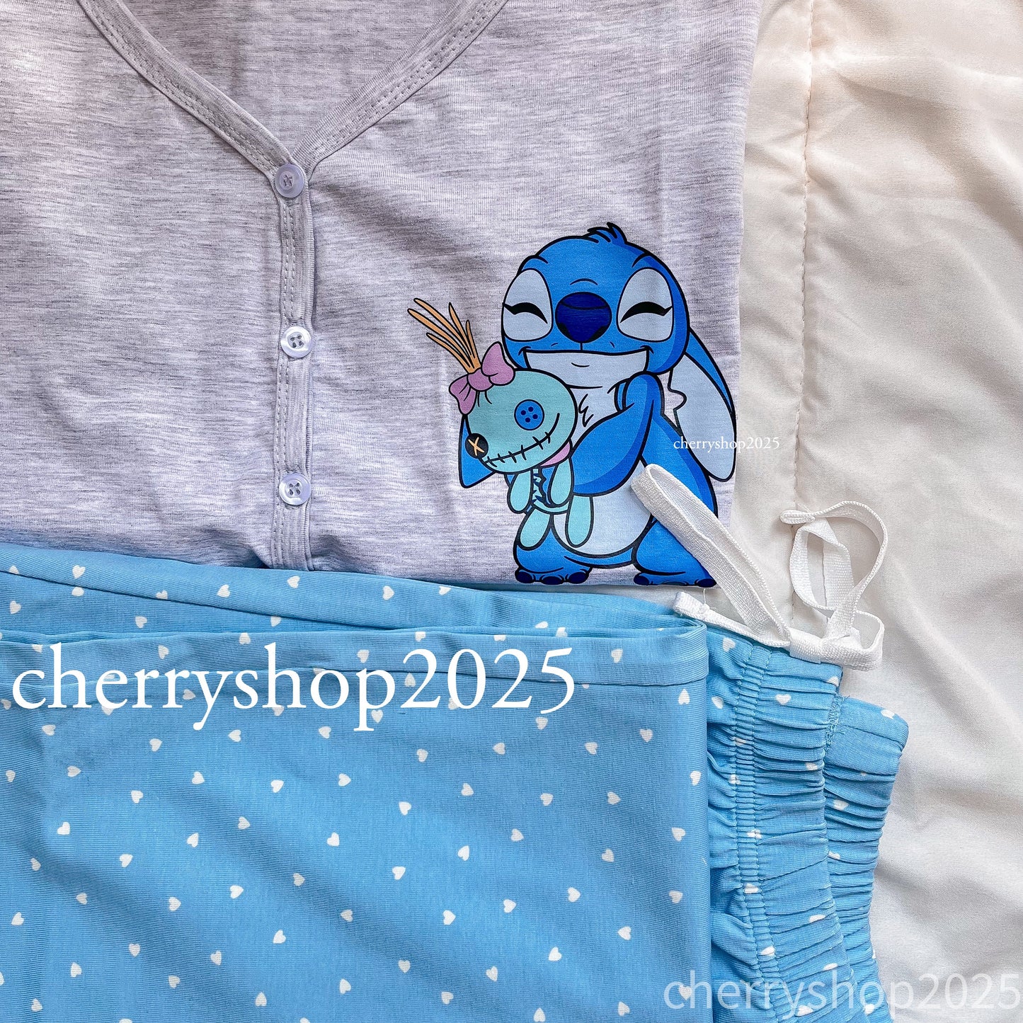 بيجامة Stitch نص كم