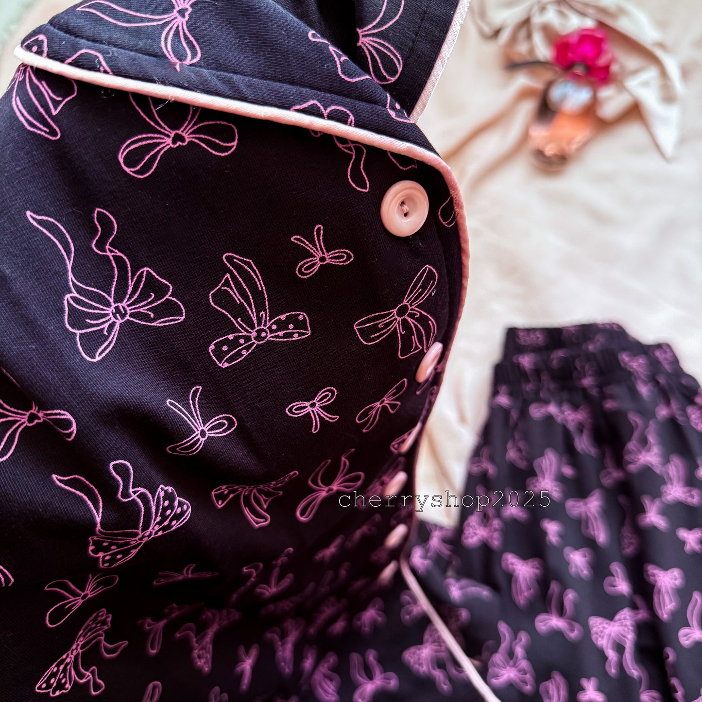 Classic Pink Bows PJ