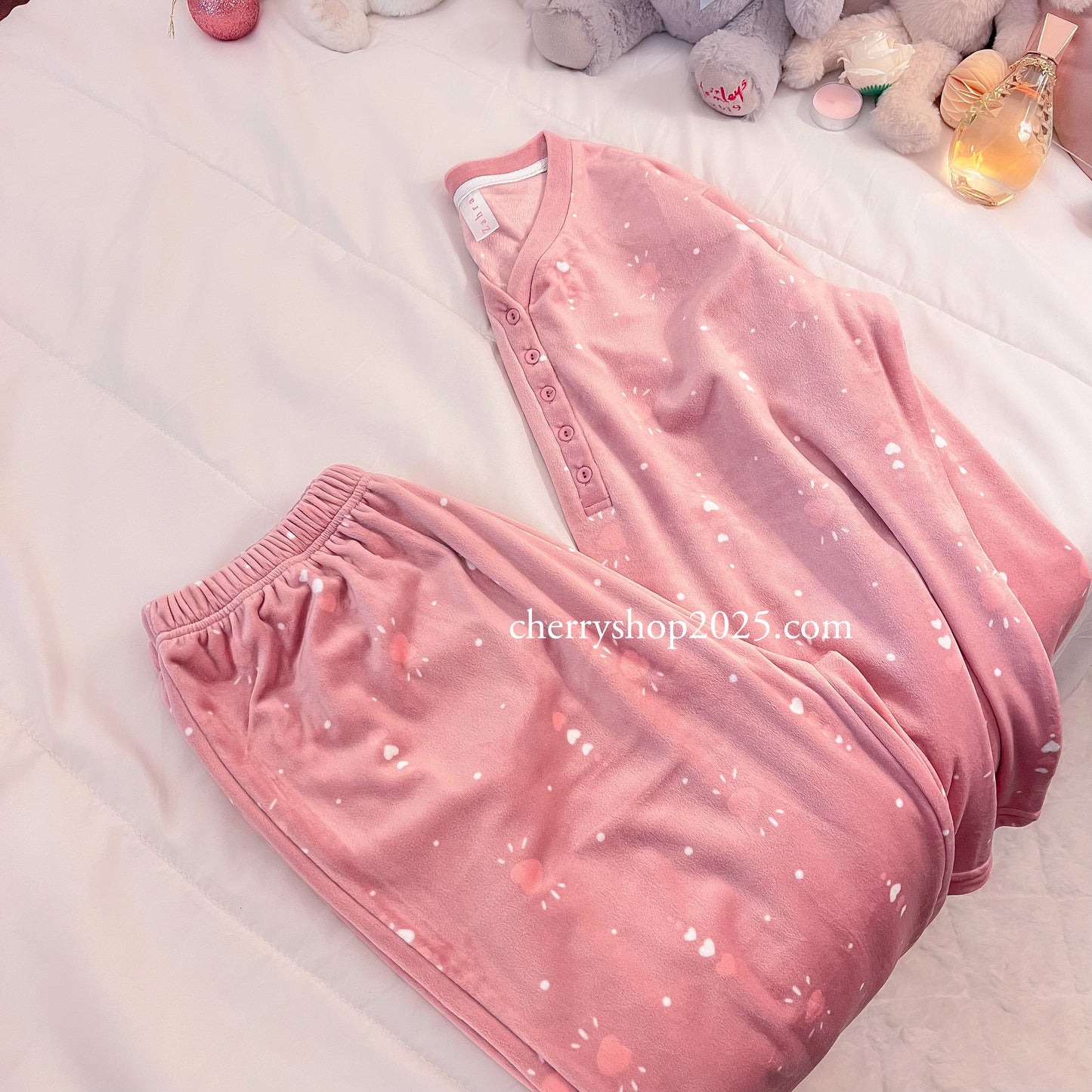 Pink Hearts Winter Pajamas