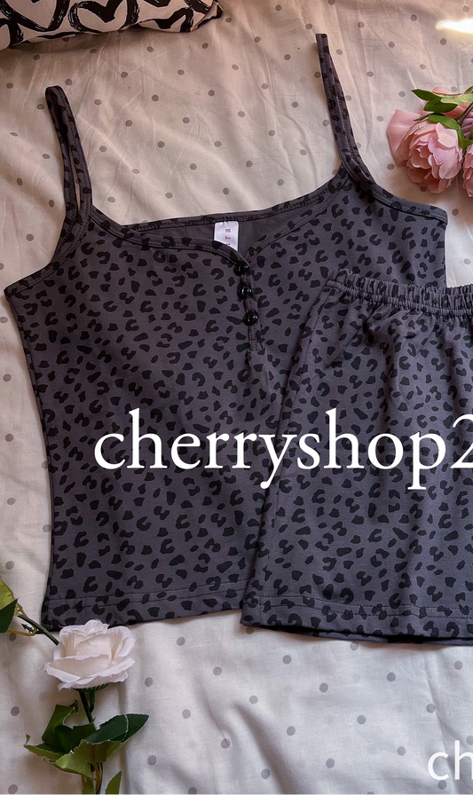 Leopard Grey توب فقط