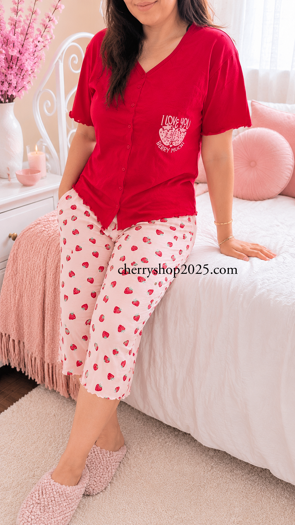 Berry Much بيجامة برمودا
