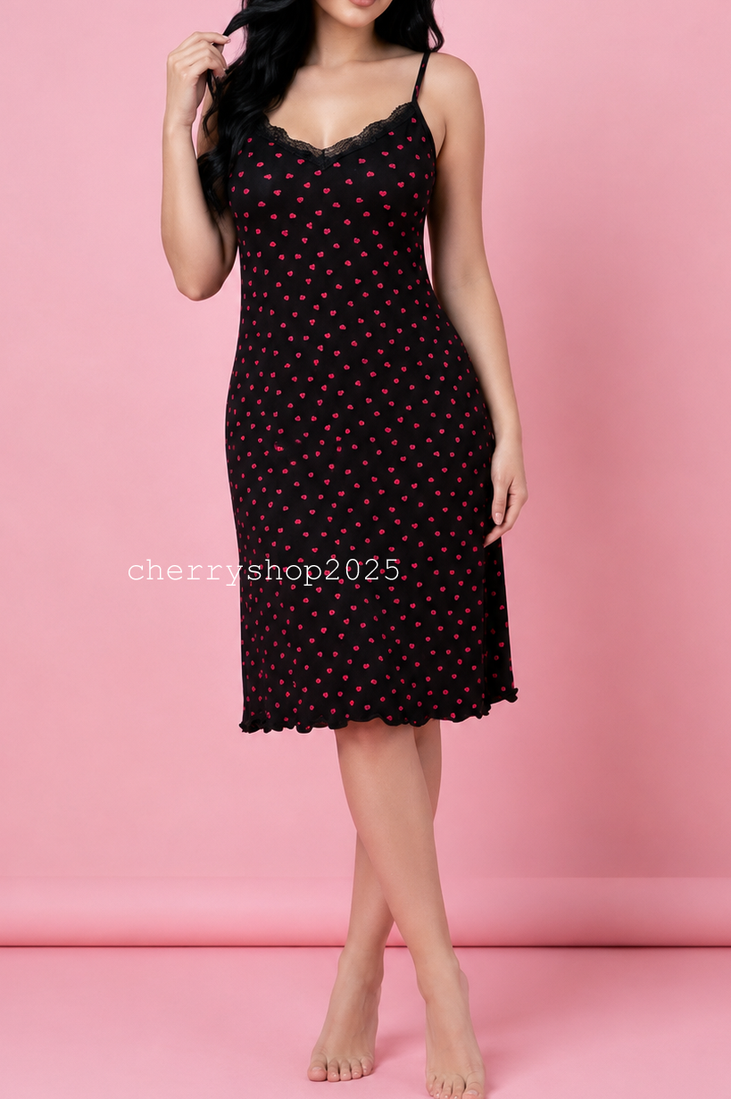 Red Love Night Slip