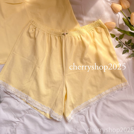 Yellow cotton Short