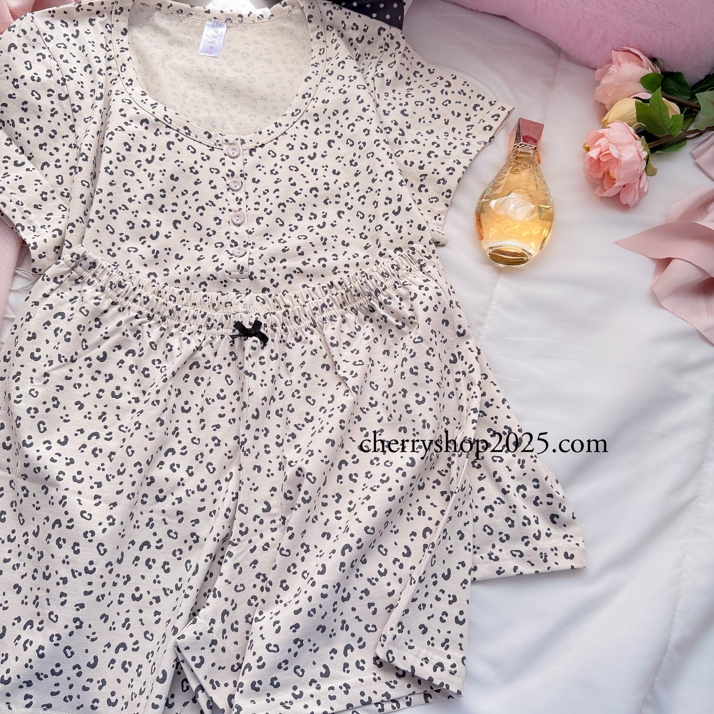 Vanilla Leopard Short PJ