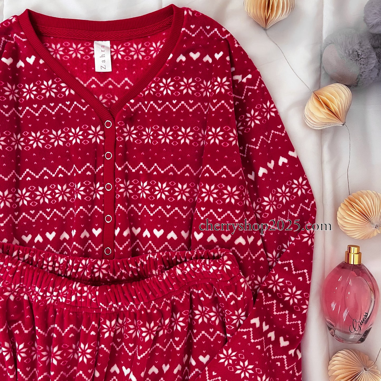 Red Christmas Hearts Pajamas