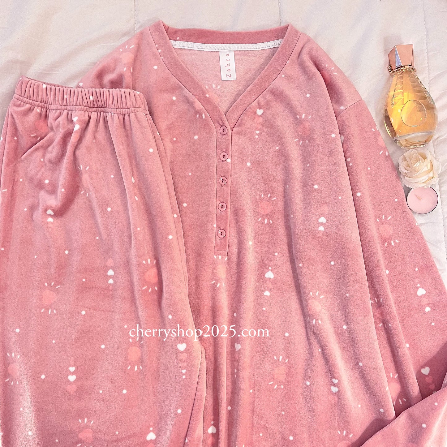 Pink Hearts Winter Pajamas