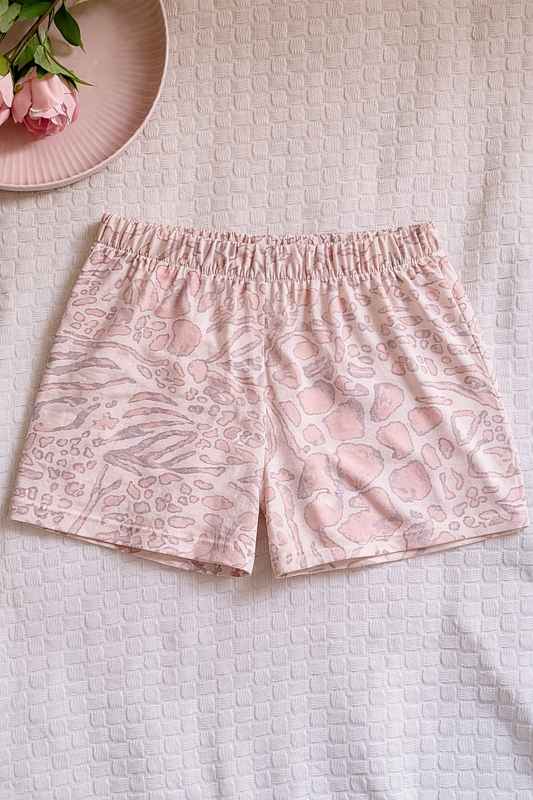 Biege Leopard Short