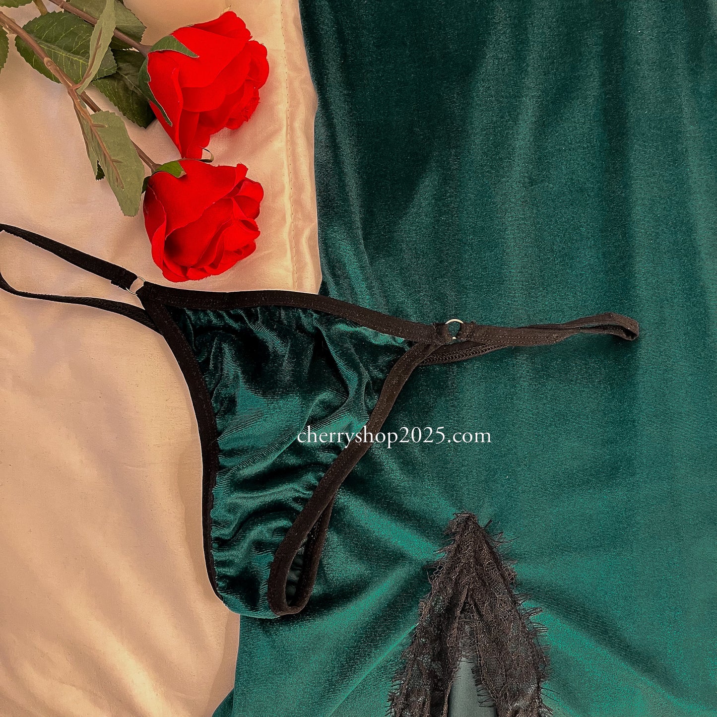 Green Lace Night Slip