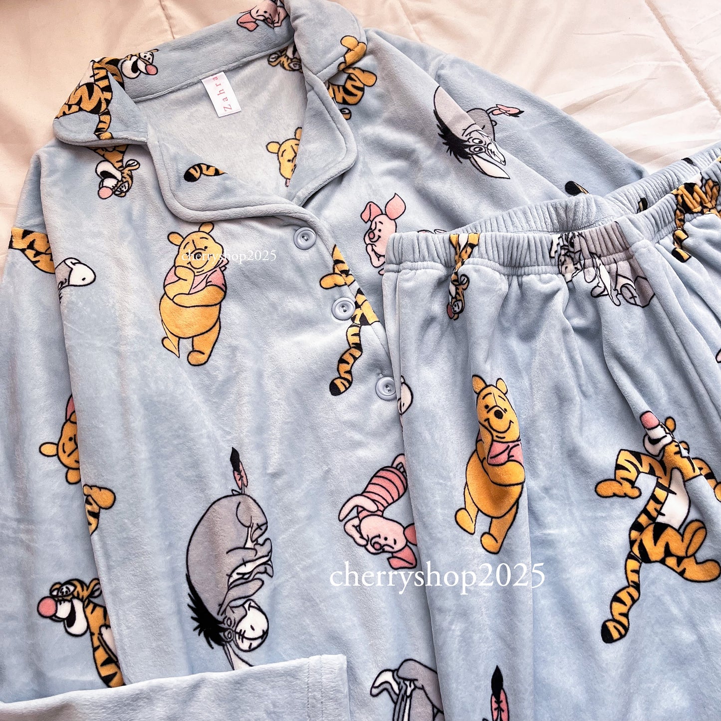 Blue Winnie the Pooh PJ (لون أزرق)