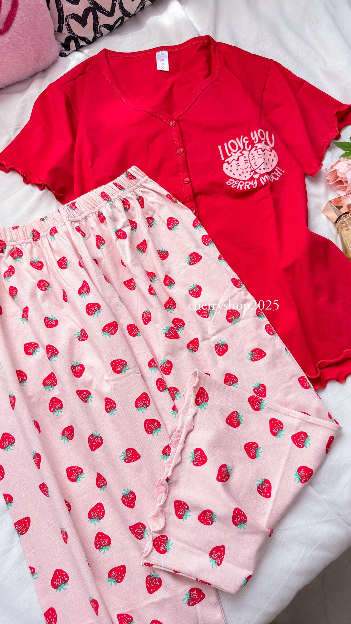Berry Much بيجامة برمودا