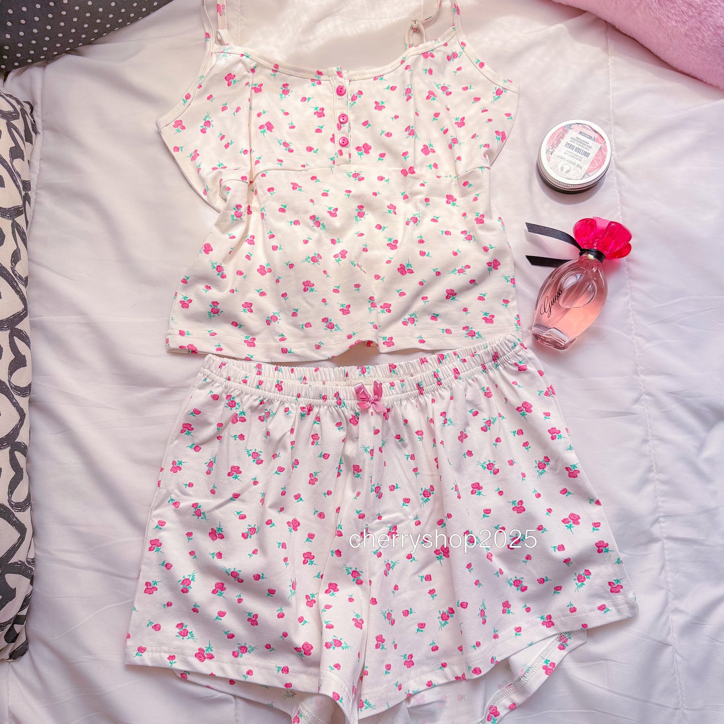 Purple Flowers Short Pj