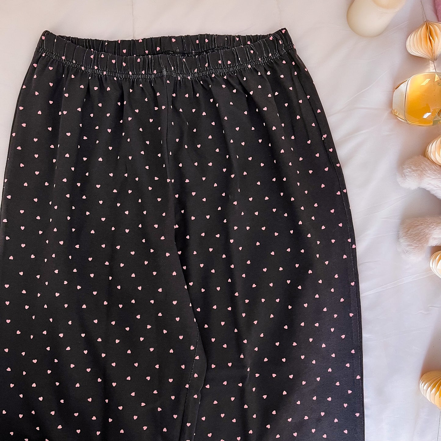 بنطلون قطن Black Mini Hearts