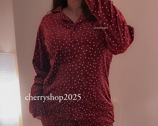 Polka Burghandy PJ Top