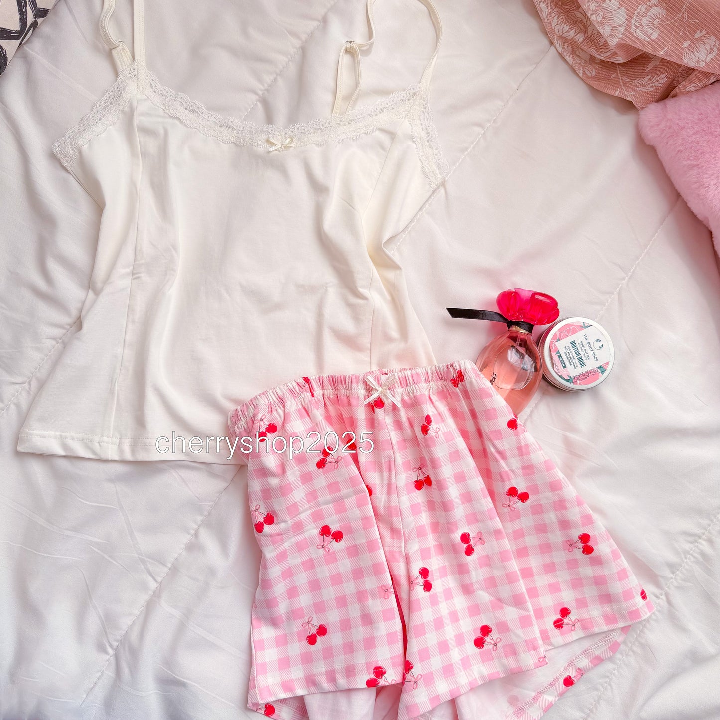 Cherry Girl Shorts Set