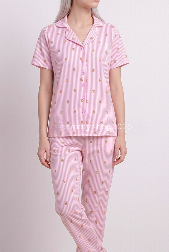 Teddy in Pink Stripes
