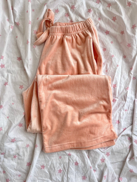 بنطلون قطيفة بجيب Wide leg