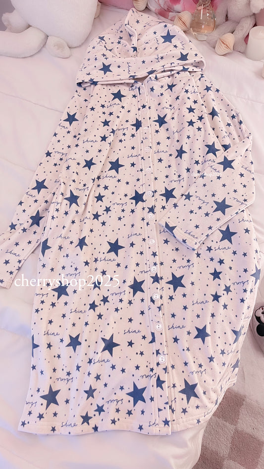 White Stars Blanketنايت شيرت