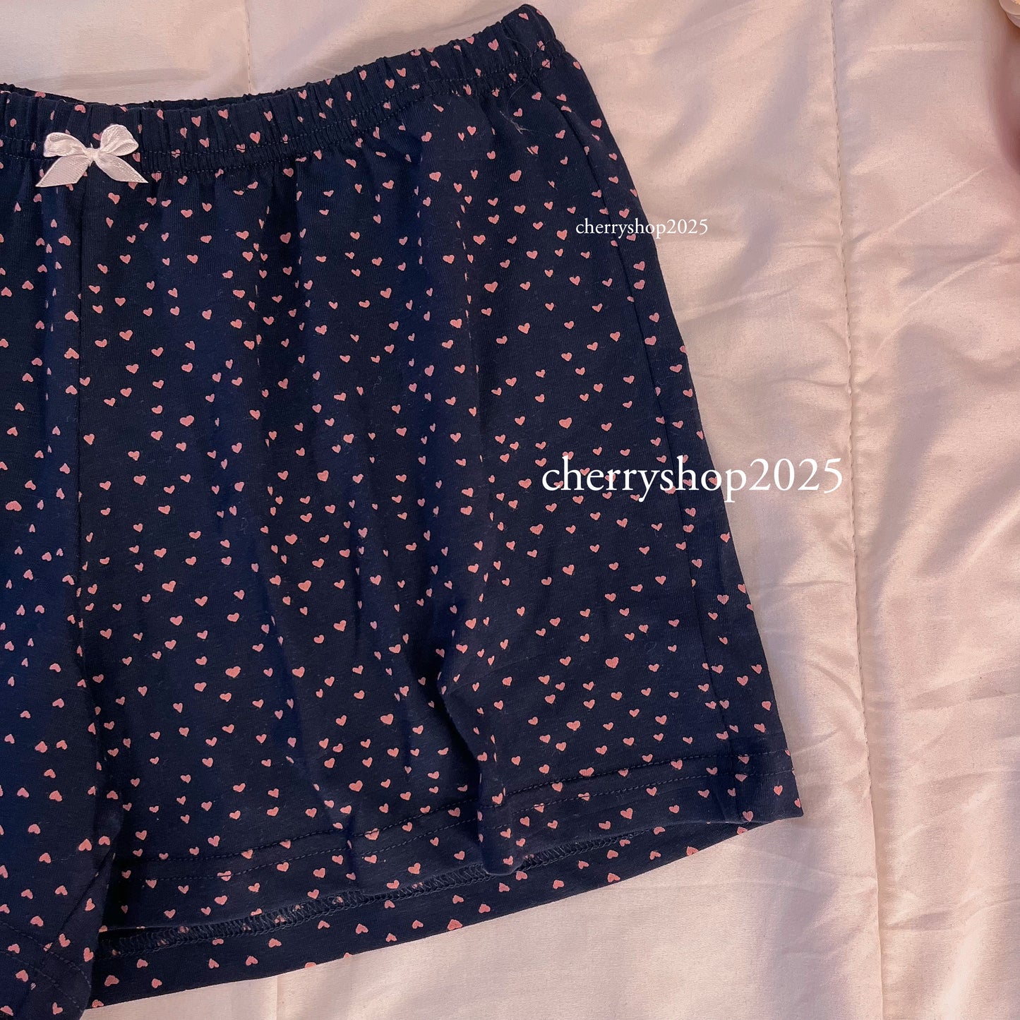 كحلي Little Hearts شورت