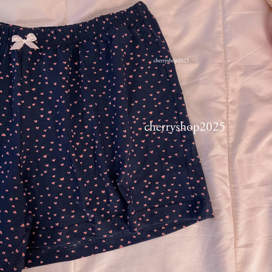 كحلي Little Hearts شورت