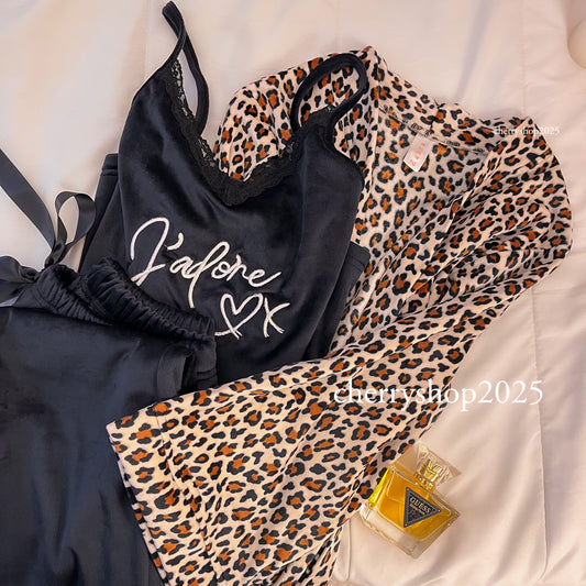 Leopard Robe Pajamas