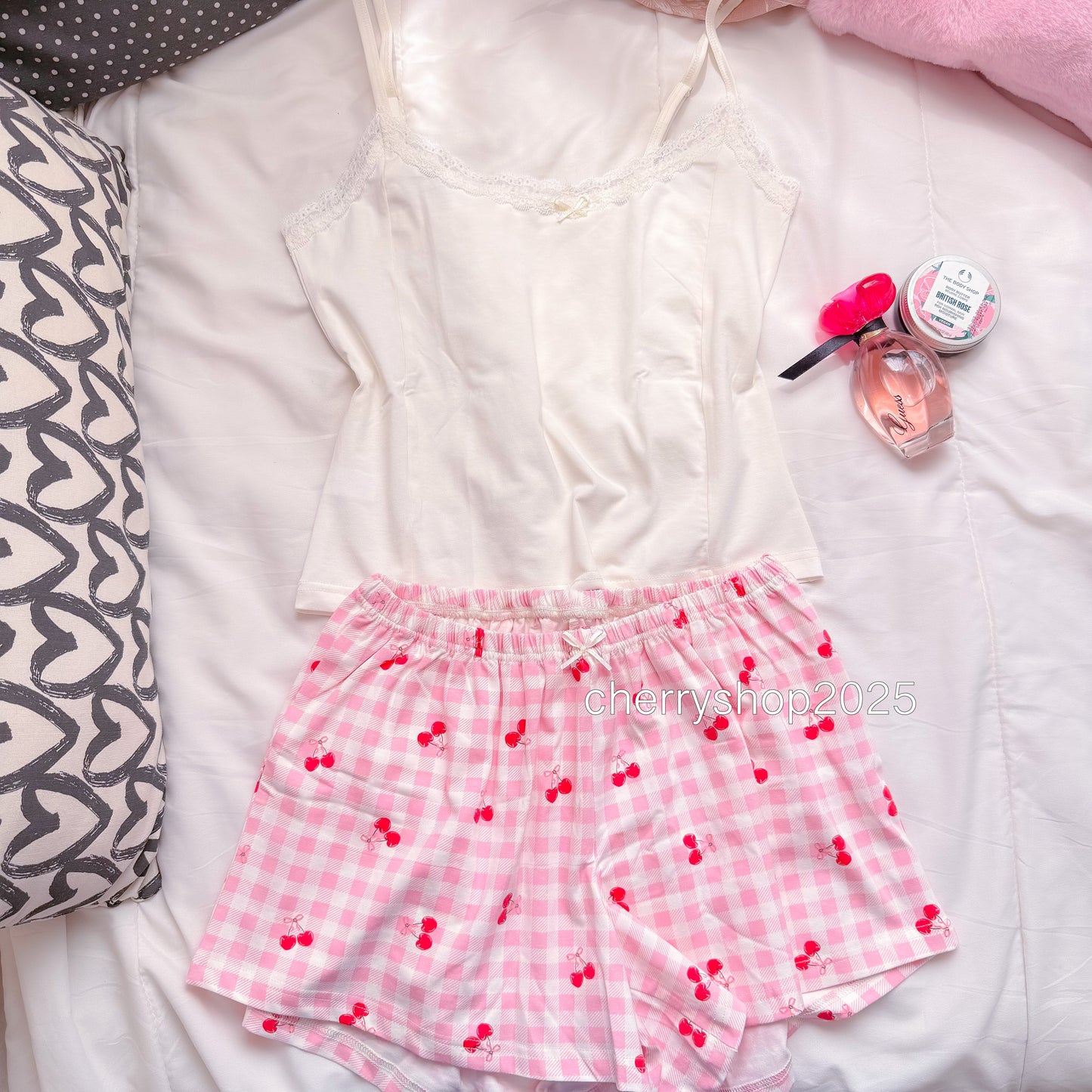 Cherry Girl Shorts Set