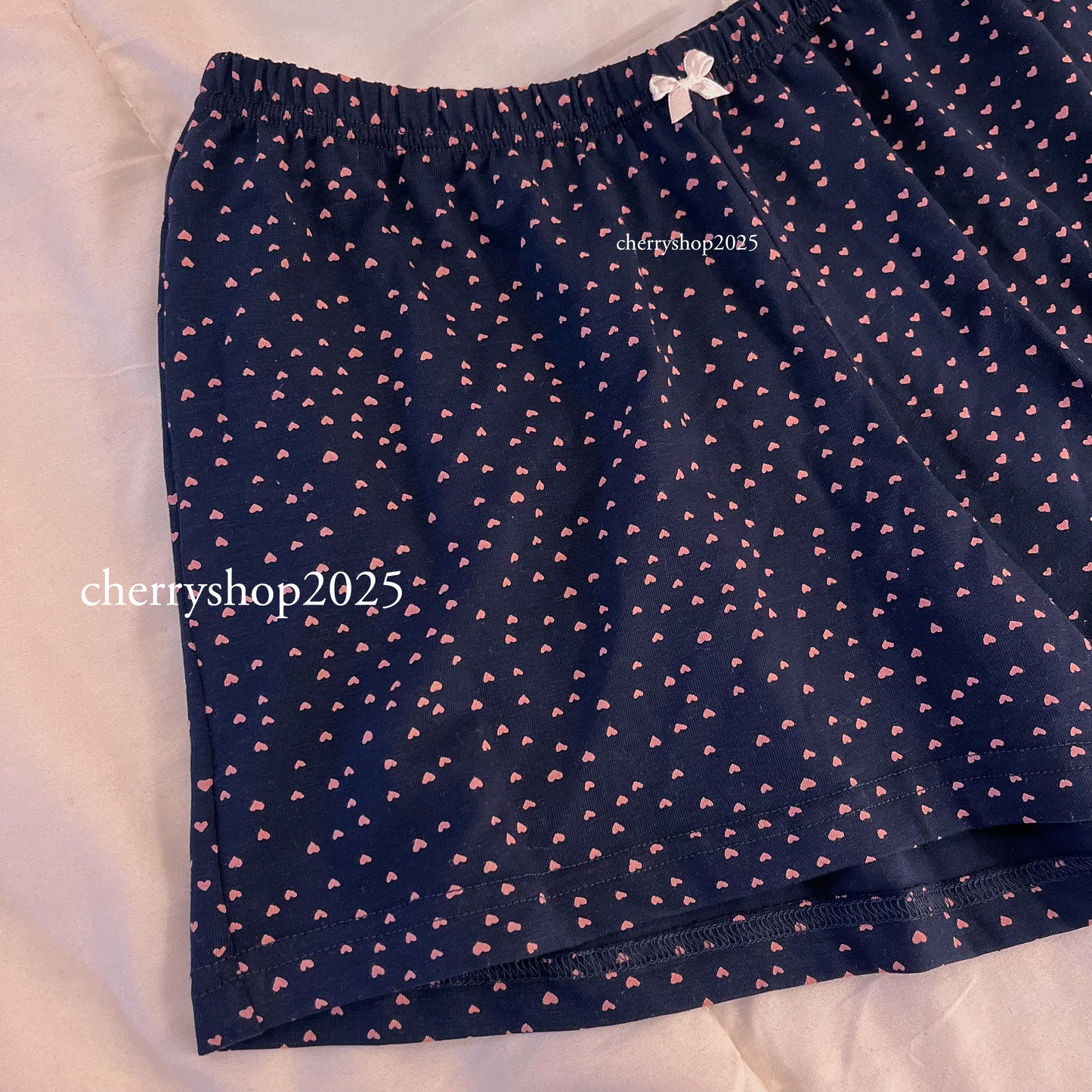 كحلي Little Hearts شورت