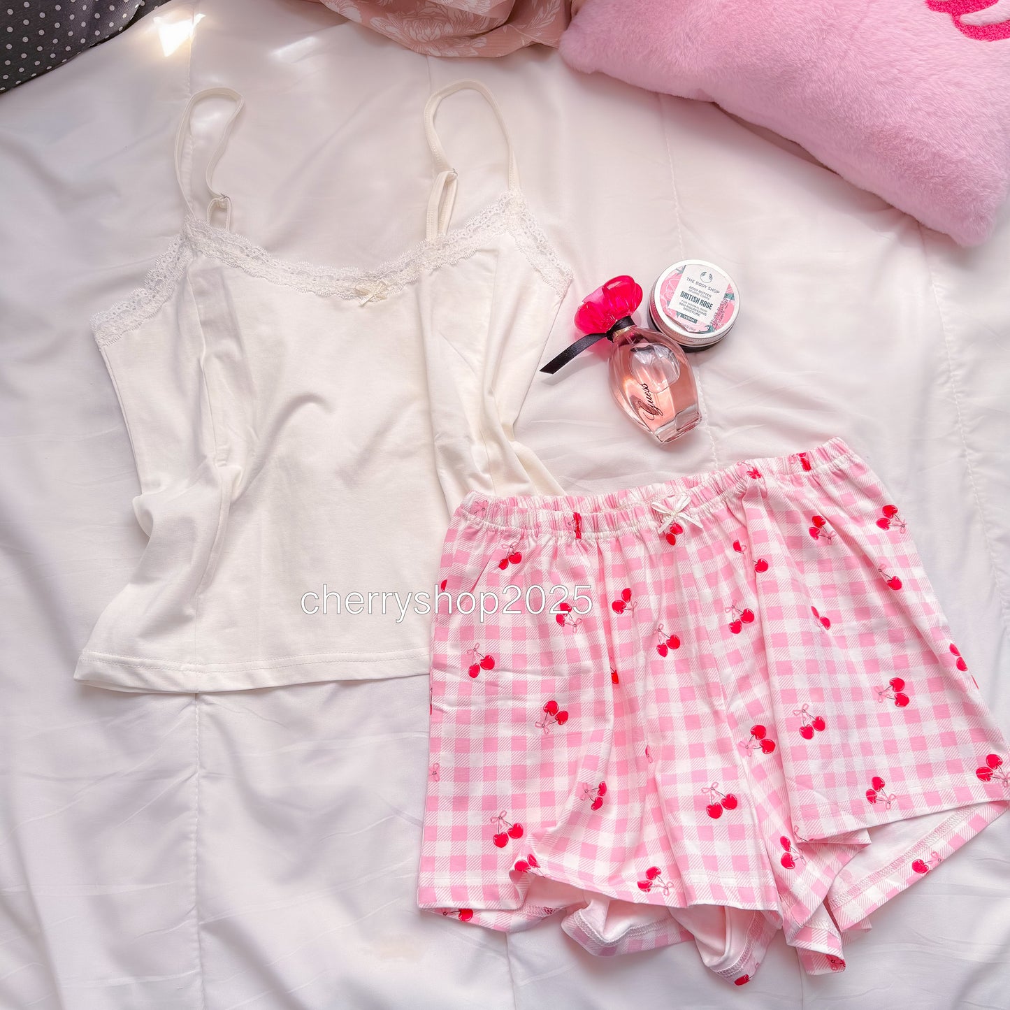 Cherry Girl Shorts Set