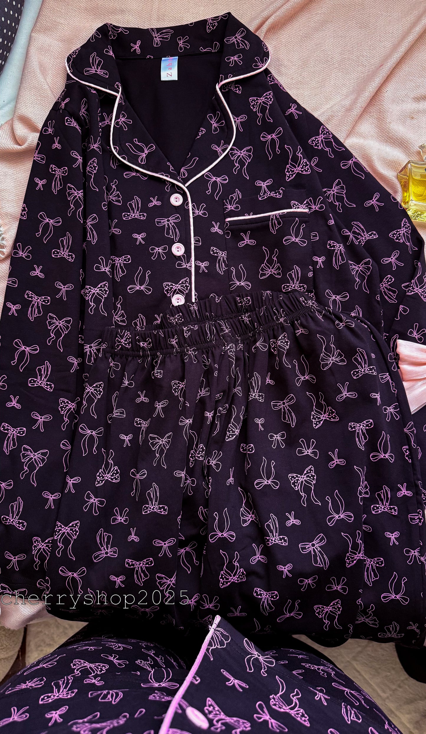 Classic Pink Bows PJ