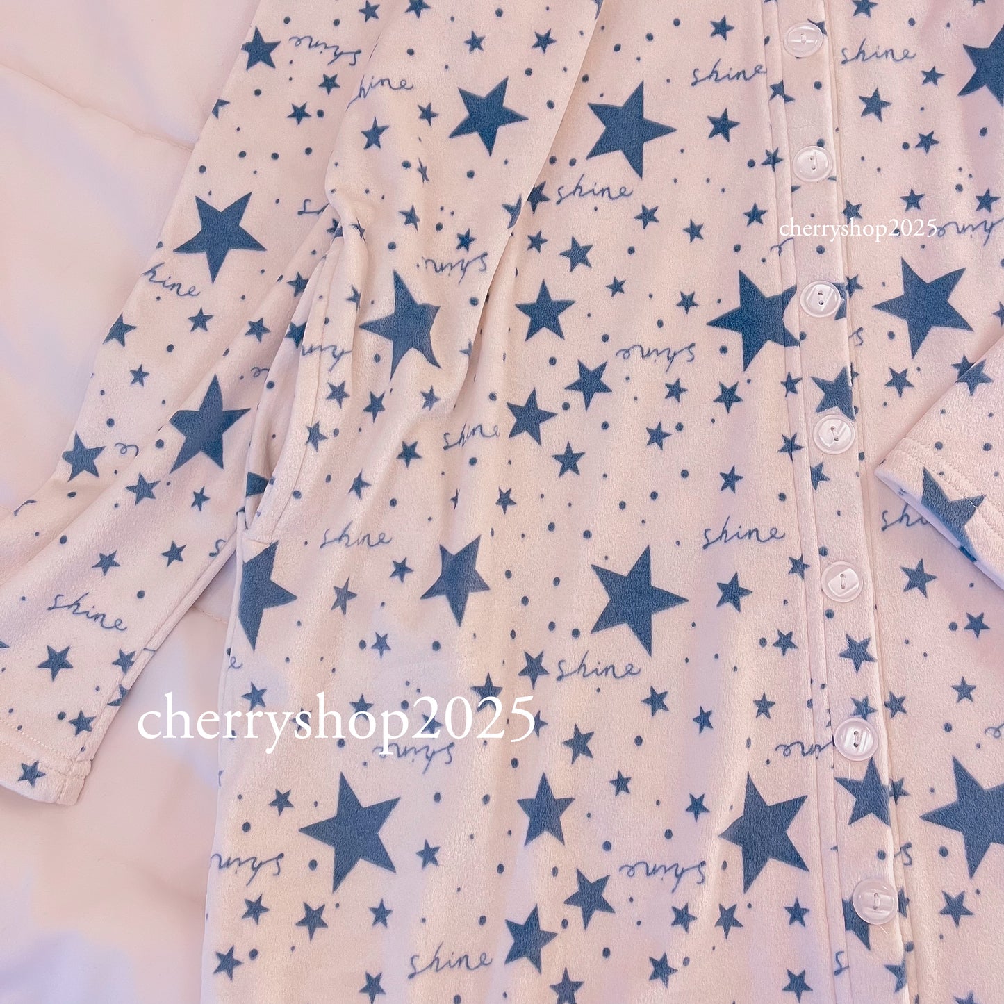White Stars Blanketنايت شيرت