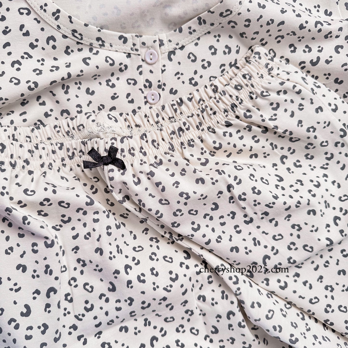 Vanilla Leopard Short PJ
