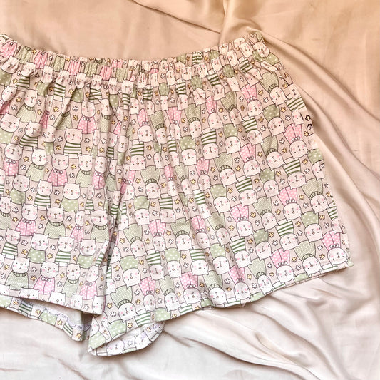 Cats Shorts Green