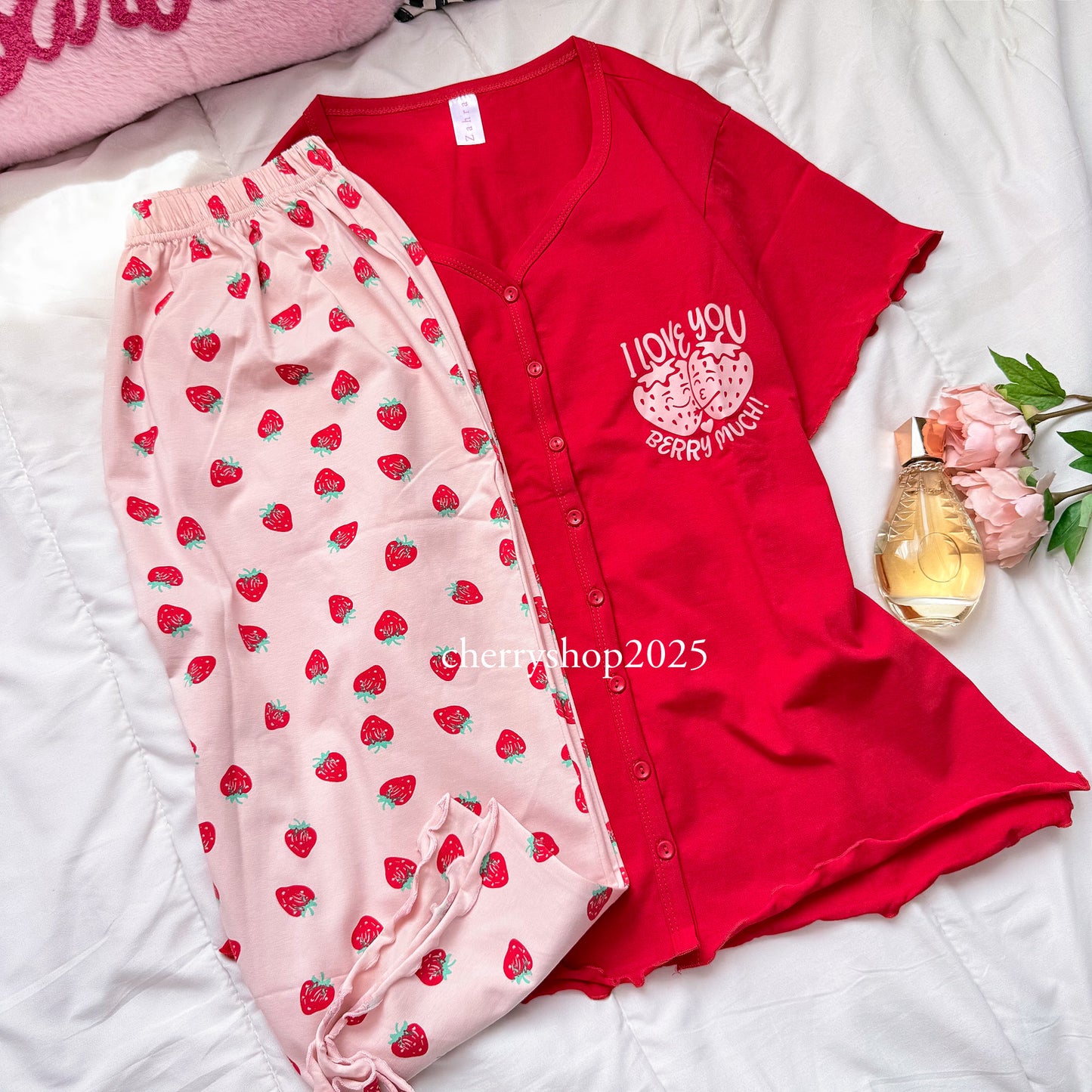 Berry Much بيجامة برمودا