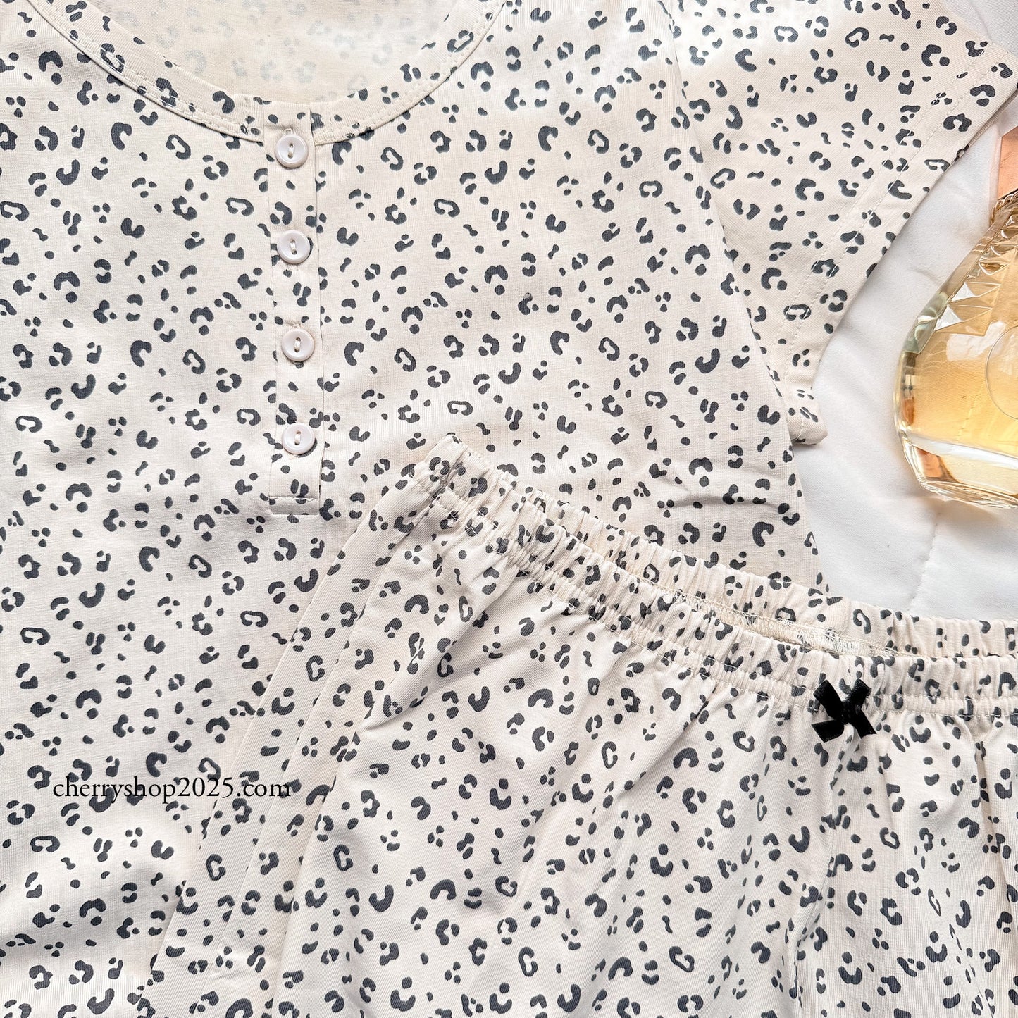 Vanilla Leopard Short PJ
