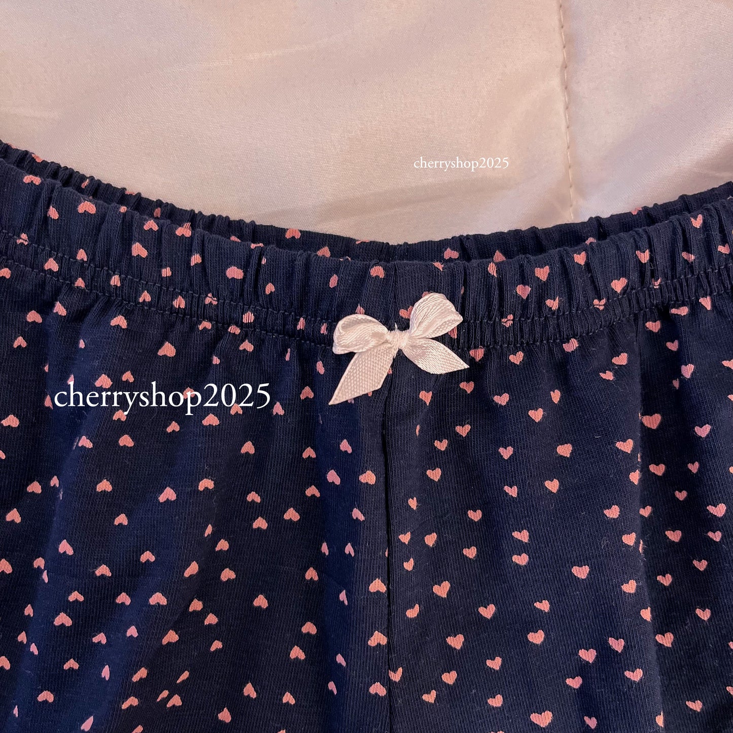 كحلي Little Hearts شورت